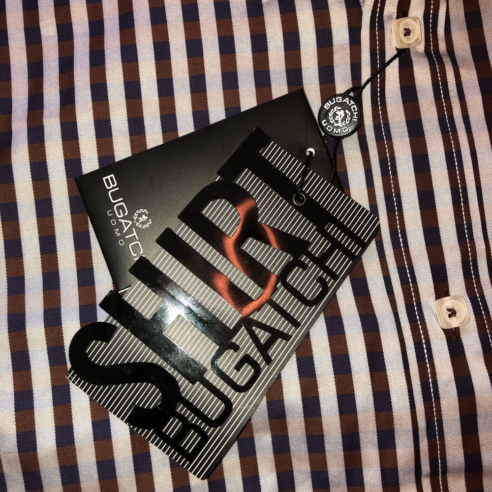 NWT Bugatchi Classic Fit Woven Button Down Shirt - Picture 9 of 10